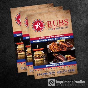 Impression - flyer publicitaire restaurant